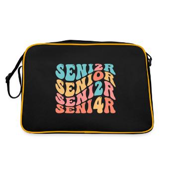 Senior 24 Graduation Class of 2024 Groovy Senior 2 - Retro Bag - black/gold - Back