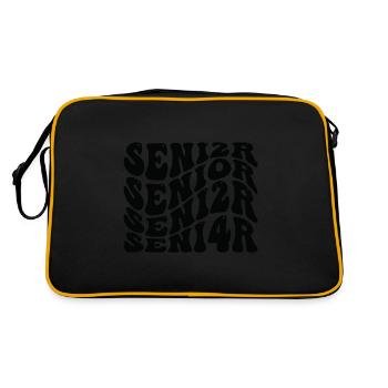 Senior 24 Graduation Class of 2024 Groovy Senior 2 - Retro Bag - black/gold - Back