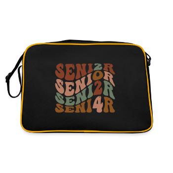 Senior 24 Graduation Class of 2024 Groovy Senior 2 - Retro Bag - black/gold - Back