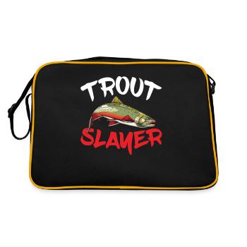 Trout killer for all fishing fans - Retro Bag - black/gold - Back