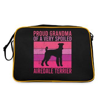 Cadeaux Airedale Terrier - Sac Retro - noir/or - Dos