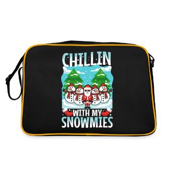 Chillin with my Snowmies - Retro Bag - black/gold - Back