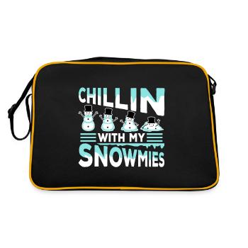 Chillin with my Snowmies - Retro Bag - black/gold - Back