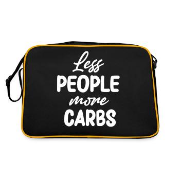 Weniger Menschen Mehr Kohlenhydrate Frühstück - Retro Tasche - Schwarz/Gold - Hinten