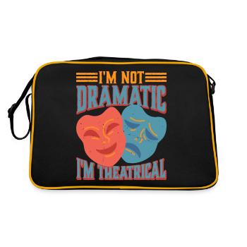 Je ne suis pas dramatique, je suis théâtral 25 - Sac Retro - noir/or - Dos