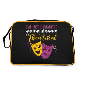 Je ne suis pas dramatique, je suis théâtral 26 - Sac Retro - noir/or - Dos