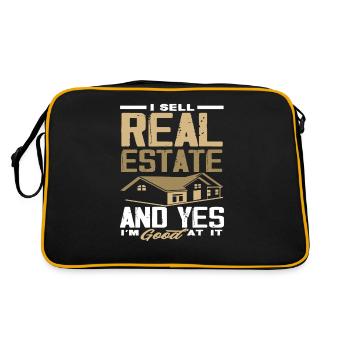 Agent immobilier - Sac Retro - noir/or - Dos