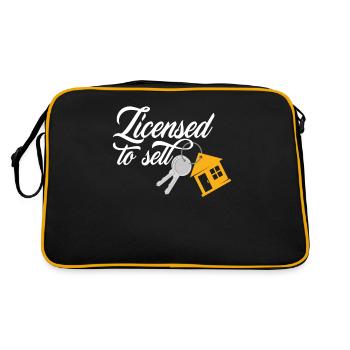 Licensed Real Estate Agent - Retro Bag - black/gold - Back