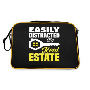 Funny Real Estate Agent Saying - Retro Bag - black/gold - Back