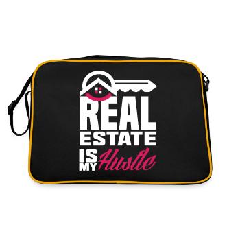 Real Estate Agent Business Job Real Estate - Retro Bag - black/gold - Back
