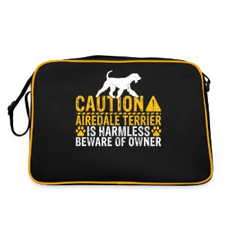 Cadeaux Airedale Terrier - Sac Retro - noir/or - Dos