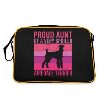 Cadeaux Airedale Terrier - Sac Retro - noir/or - Dos