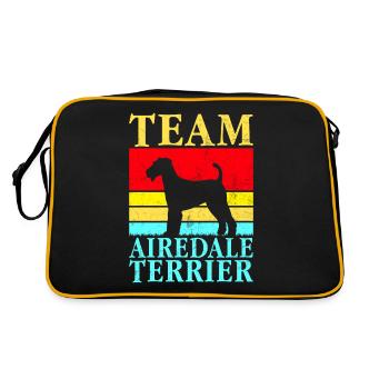 Cadeaux Airedale Terrier - Sac Retro - noir/or - Dos