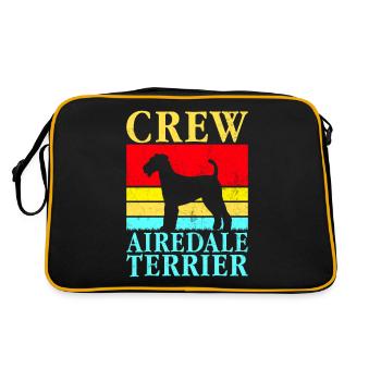 Cadeaux Airedale Terrier - Sac Retro - noir/or - Dos