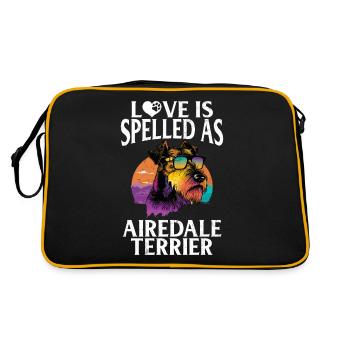 Cadeaux Airedale Terrier - Sac Retro - noir/or - Dos