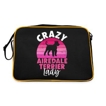Cadeaux Airedale Terrier - Sac Retro - noir/or - Dos