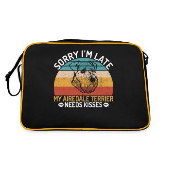 Cadeaux Airedale Terrier - Sac Retro - noir/or - Dos