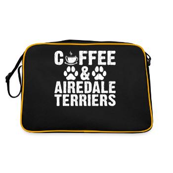 Cadeaux Airedale Terrier - Sac Retro - noir/or - Dos