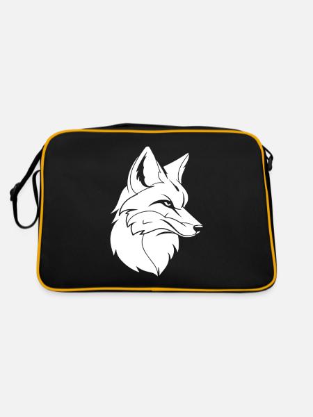Fuchs - Retro Tasche - Schwarz/Gold