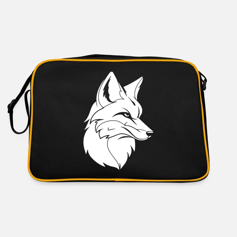 Fuchs - Retro Tasche - Schwarz/Gold