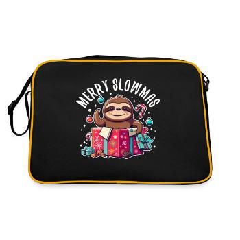 Fröhliche Faulnachten - Retro Tasche - Schwarz/Gold - Hinten
