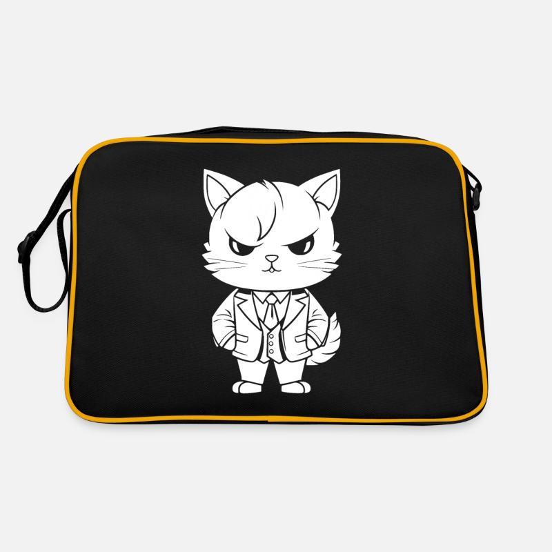 Katze Anzug Retro Tasche