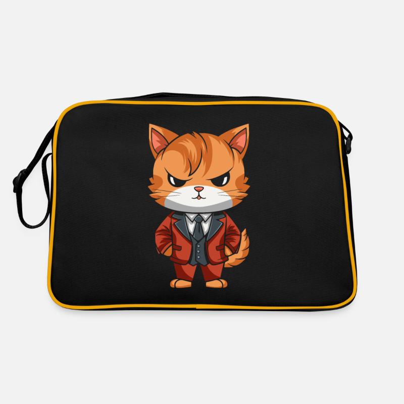 Katze Anzug Retro Tasche