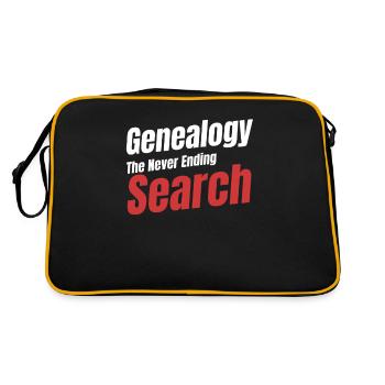 Genealogie Die Unendliche Suche Historiker - Retro Tasche - Schwarz/Gold - Hinten