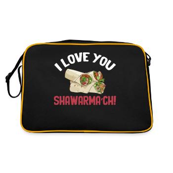 I love you, Shawarma'ch! Doner kebab - Retro Bag - black/gold - Back