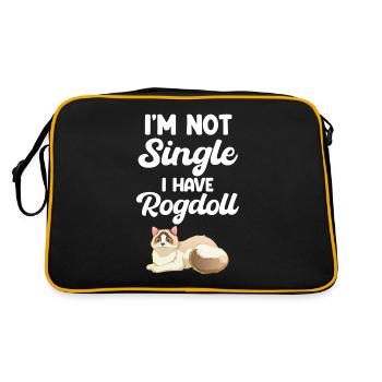 Je ne suis pas célibataire, j’ai une maman ragdoll - Sac Retro - noir/or - Dos
