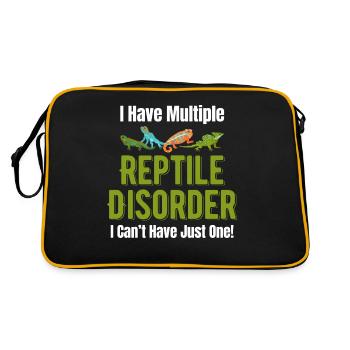 J’ai un trouble reptilien multiple - Sac Retro - noir/or - Dos