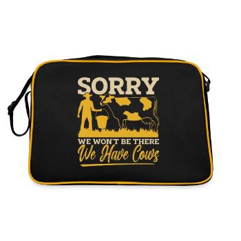 Élevage de bétail Désolé nous ne serons pas là Ferme de bétail - Sac Retro - noir/or - Dos