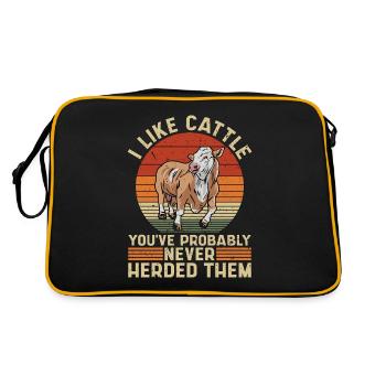 Élevage bovin J’aime le bétail Vous avez un producteur laitier - Sac Retro - noir/or - Dos