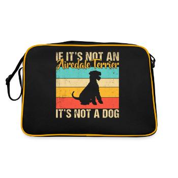 Cadeaux Airedale Terrier - Sac Retro - noir/or - Dos