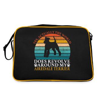 Cadeaux Airedale Terrier - Sac Retro - noir/or - Dos