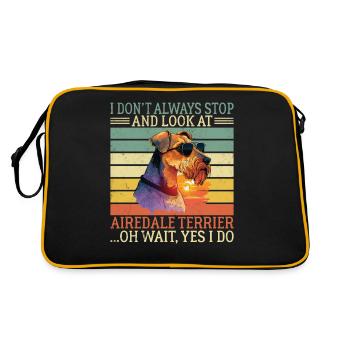 Cadeaux Airedale Terrier - Sac Retro - noir/or - Dos
