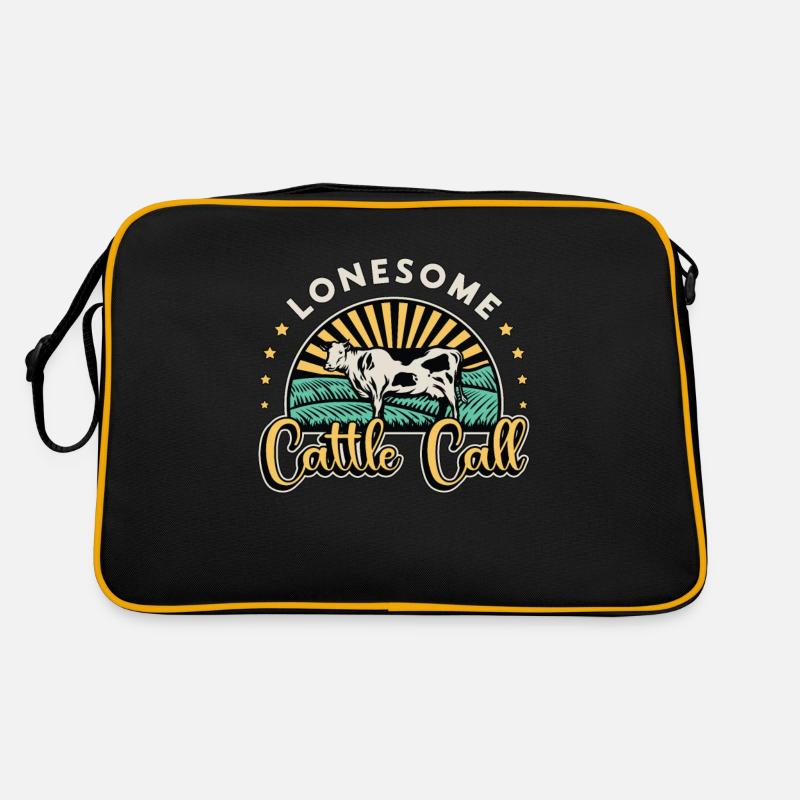 Cattle Farming Lonesome Cattle Call Farm Animals Retro Bag