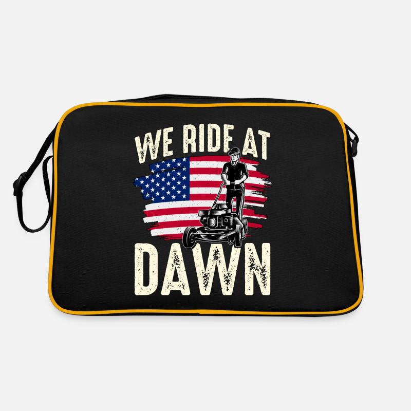 Mower We Ride At Dawn Mowing Chillin' Lawn Mowing Retro Bag
