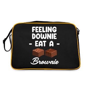 Feeling Downie mange un biscuit Brownies - Sac Retro - noir/or - Dos