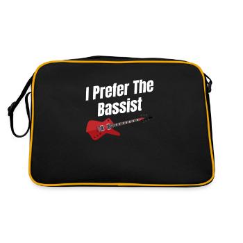 Ich Bevorzuge Den Bassisten, Den Spieler, Den - Retro Tasche - Schwarz/Gold - Hinten