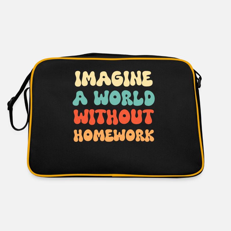 Imaginez un monde sans devoirs Sac Retro