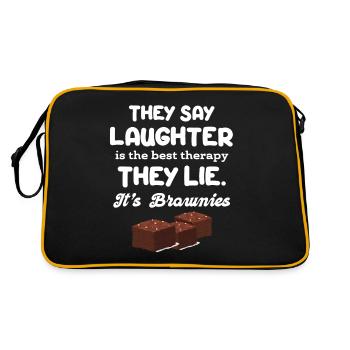 On dit que le rire est la meilleure thérapie Brownies - Sac Retro - noir/or - Dos