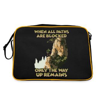 Aventure en montagne : escalade en toprope pour - Sac Retro - noir/or - Dos