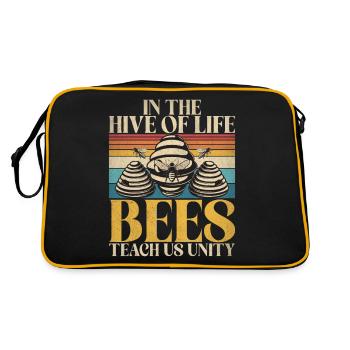 Bee Gifts - Retro Bag - black/gold - Back