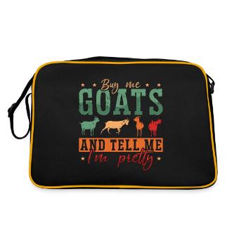 Élevage de moutons et de chèvres Achetez-moi des chèvres et du bétail - Sac Retro - noir/or - Dos