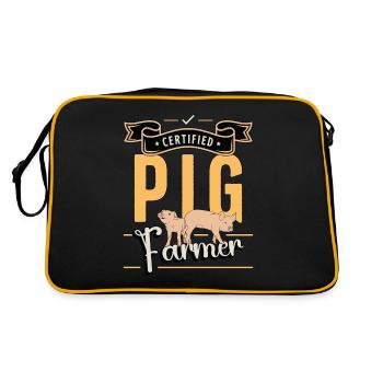 Élevage porcin Certifié Éleveur de porcs Animaux de ferme - Sac Retro - noir/or - Dos