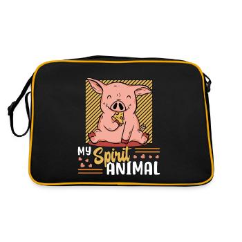 Élevage de porcs Mon Animal Bétail Pig Lovers - Sac Retro - noir/or - Dos