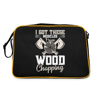 Lumberjack Wood Chopping Arborist Lumberjack Equipment - Retro Bag - black/gold - Back