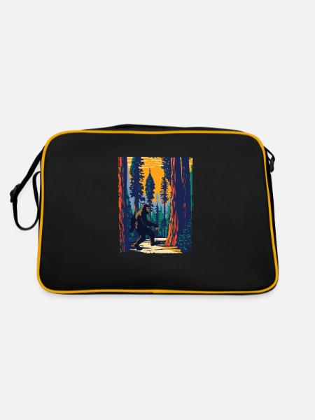 Believe Bigfoot for Monster Lovers - Retro Bag - black/gold - Back