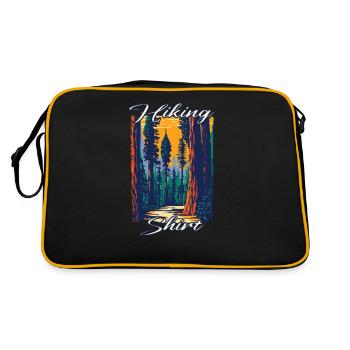 Machen Sie Eine Wanderung Natur Wandern - Retro Tasche - Schwarz/Gold - Hinten